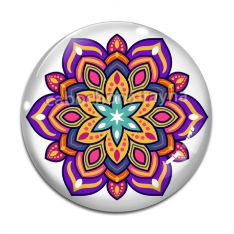 Cabochon Verre - mandala