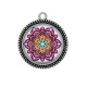 Pendentif Cabochon Argent - mandala