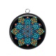 Pendentif Cabochon Argent - mandala
