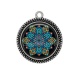 Pendentif Cabochon Argent - mandala