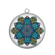 Pendentif Cabochon Argent - mandala