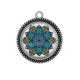 Pendentif Cabochon Argent - mandala