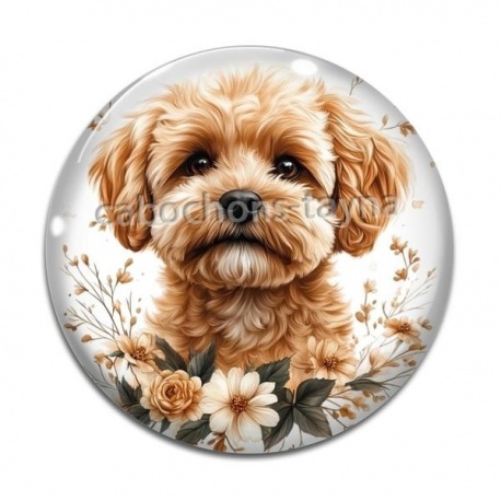 Cabochon Verre - chien
