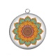 Pendentif Cabochon Argent - mandala
