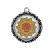 Pendentif Cabochon Argent - mandala