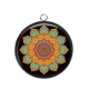 Pendentif Cabochon Argent - mandala