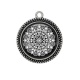 Pendentif Cabochon Argent - mandala