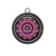 Pendentif Cabochon Argent - mandala