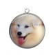 Pendentif Cabochon Argent - chien