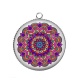 Pendentif Cabochon Argent - mandala