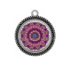 Pendentif Cabochon Argent - mandala