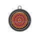Pendentif Cabochon Argent - mandala