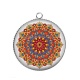 Pendentif Cabochon Argent - mandala
