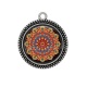 Pendentif Cabochon Argent - mandala