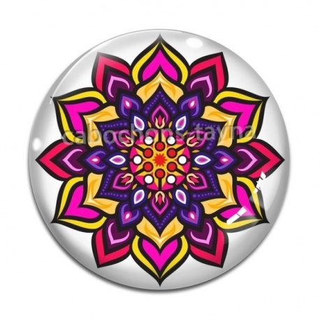 Cabochon Verre - mandala