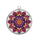 Pendentif Cabochon Argent - mandala