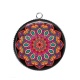 Pendentif Cabochon Argent - mandala