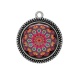 Pendentif Cabochon Argent - mandala