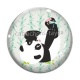 Cabochon Verre - panda