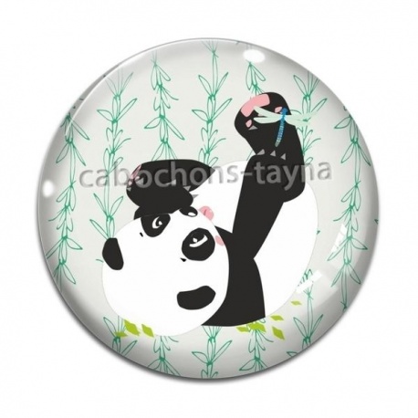 Cabochon Verre - panda