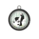 Pendentif Cabochon Argent - panda