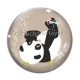 Cabochon Verre - panda