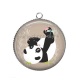 Pendentif Cabochon Argent - panda