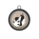 Pendentif Cabochon Argent - panda
