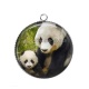 Pendentif Cabochon Argent - panda