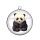 Pendentif Cabochon Argent - panda