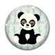 Cabochon Verre - panda