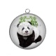Pendentif Cabochon Argent - panda