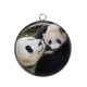 Pendentif Cabochon Argent - panda