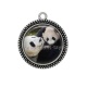 Pendentif Cabochon Argent - panda