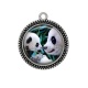 Pendentif Cabochon Argent - panda