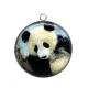 Pendentif Cabochon Argent - panda