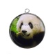Pendentif Cabochon Argent - panda