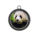 Pendentif Cabochon Argent - panda
