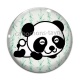 Cabochon Verre - panda