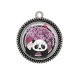 Pendentif Cabochon Argent - panda
