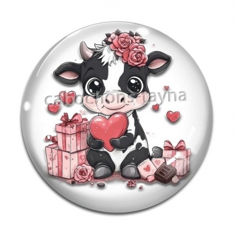 Cabochon Verre - vache
