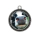 Pendentif Cabochon Argent - vache