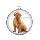 Pendentif Cabochon Argent - chien