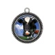 Pendentif Cabochon Argent - vache