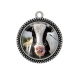 Pendentif Cabochon Argent - vache