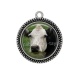 Pendentif Cabochon Argent - vache
