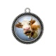 Pendentif Cabochon Argent - vache