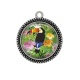 Pendentif Cabochon Argent - toucan