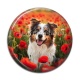 Cabochon Résine - chien coquelicot