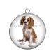 Pendentif Cabochon Argent - chien